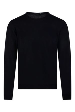 Maglione in lana merino extrafine nero ROBERTO COLLINA | 253M01001M0109